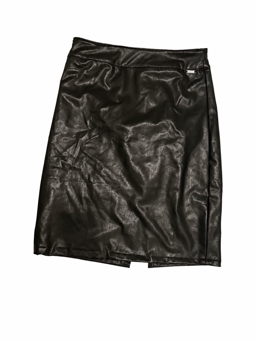 Guess Black Leather Pencil Skirt